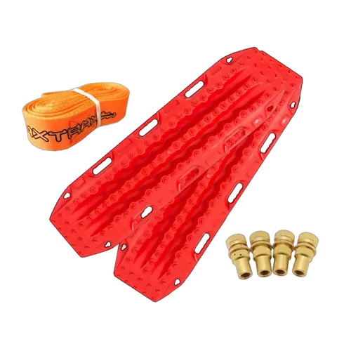 MAXTRAX MKII Red Recovery Tracks With Brass Tyre Deflators
