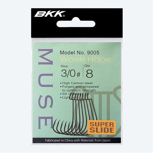 BKK Muse Worm Hook - #1 - 9 Per Pack