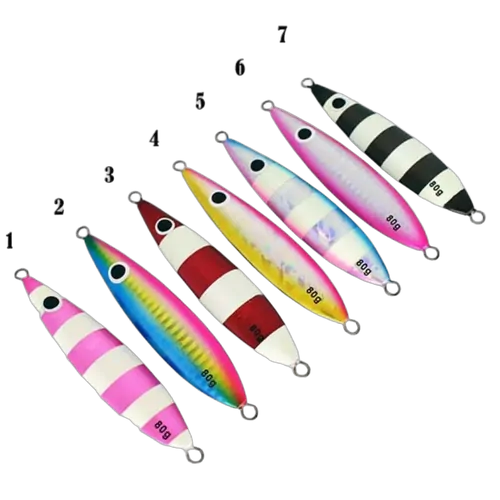 Slow Pitch Jig 80grm Pink/White - Slim Jim (1)
