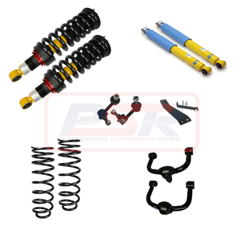 Performance Suspension Racing Nissan Navara NP300 Coil Rear Bilstein 3" Lift Kit Standard Duty Front and Extra Heavy Duty Rear