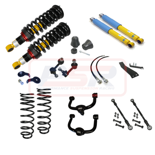 Performance Suspension Racing Nissan Navara NP300 Coil Rear Bilstein 2" Lift Kit LONG TRAVEL (1" Rear) Heavy Duty Front and Standard Duty Rear
