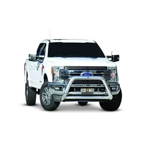 ECB 100mm Nudge Bar to Suit Ford F250 Super Duty EX LTD MY17-Onwards Silver Hammer Tone