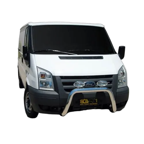 ECB 76mm Nudge Bar to Suit Ford Transit VM RWD Only 09/2006-08/2014 Silver Hammer Tone