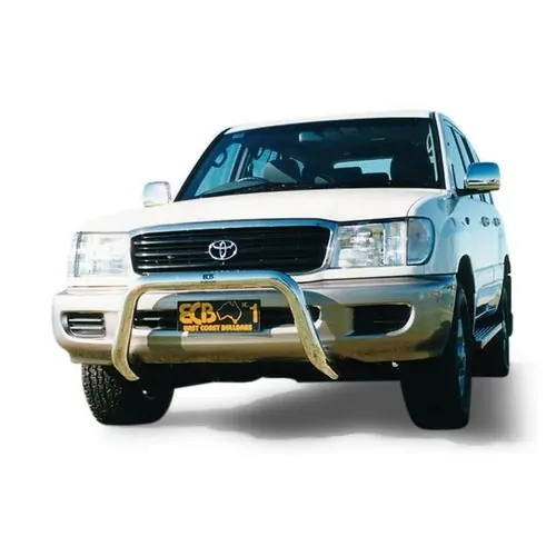 ECB 76mm Nudge Bar to Suit Toyota Landcruiser 100 Series IFS 04/98 to 10/07 Black Ripple