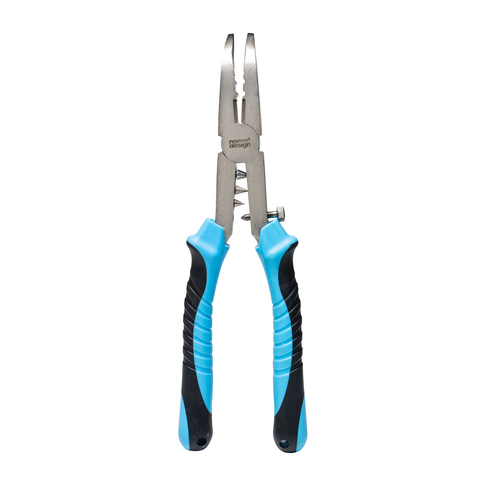 Nomad Design Stainless Pliers - Blue/Black - 10" Big Game Bent