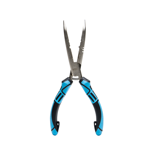Nomad Design Stainless Pliers - Blue/Black - 8" Bent Nose