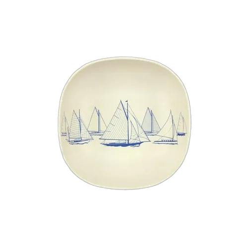 NautiGo Bamboo Cereal Bowl - 15cm - 'Sail Away'