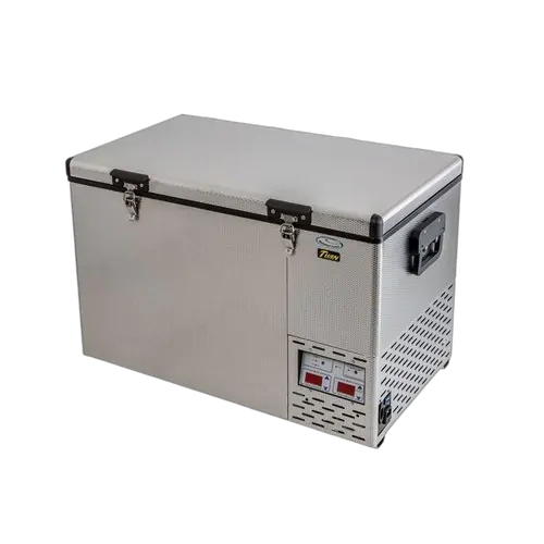 National Luna 90lt Fridge Dual Thermostat Stainless Steel