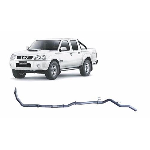 Redback Exhaust For Nissan Navara D22 2001 - 2014 ZD30-T 3.0 Litre No Catalytic Converter - Pipe Only 