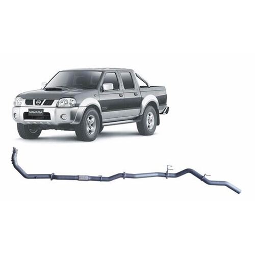 Redback Exhaust For Nissan Navara D22 2001 - 2014 YD25-Ti 2.5 Litre No Catalytic Converter - Pipe Only 