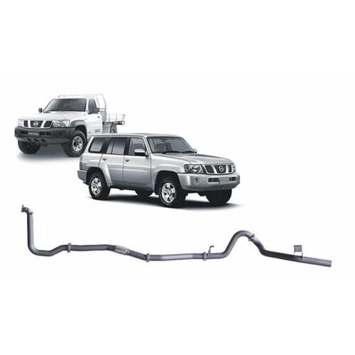 Redback Exhaust For Nissan Y61 GU Patrol 1998 - 2016 ZD30DD-Ti 3.0 Litre No Catalytic Converter - Pipe Only 