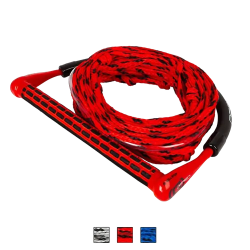 O'Brien 4 Section Poly-E Wakeboard Rope & Handle Combo - Red