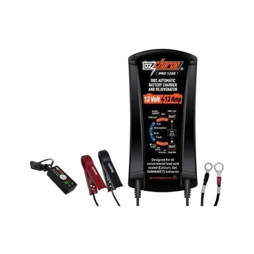 Oz Charge Pro Series 12 Volt / 12 Amp 9-Stage Battery Charger & Maintainer