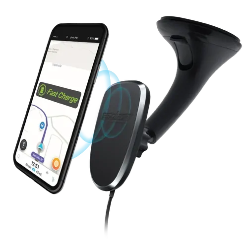 Ozcharge Chargemate Wireless Car Charger Magnetic Windshield Mount Kit W/ Fast Charge 10Watt