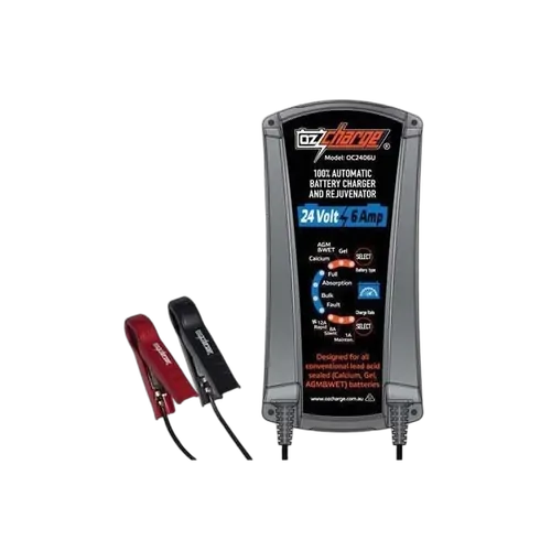 Oz Charge 24V / 6Amp 9-Stage Battery Charger Redarc Projecta
