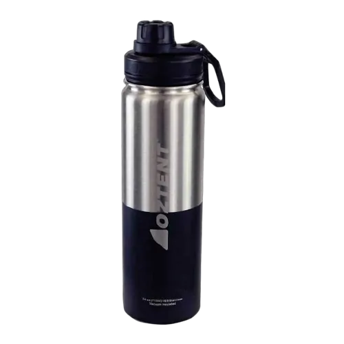 Oztent Alpine Stainless Vacuum Insulated Bottle - 710ml - Silver/Black