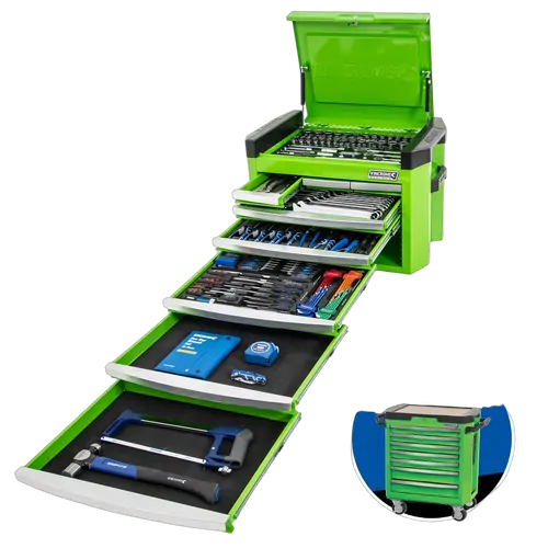 Kincrome Contour Chest Tool Kit 246 Piece 8 Drawer 29" Green