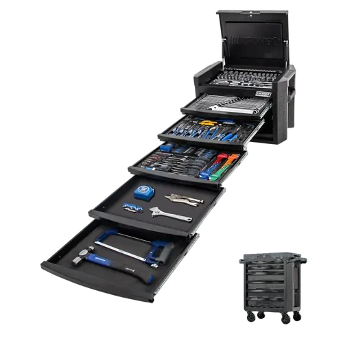 Kincrome Contour Chest Tool Kit 246 Piece 6 Drawer 29" Black Series