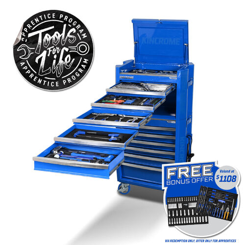 Kincrome CONTOUR Workshop Tool Kit 307 Piece 11 Drawer (29")