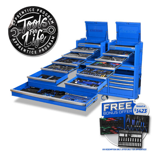 Kincrome CONTOUR Workshop Tool Kit 729 Piece 22 Drawer (60")