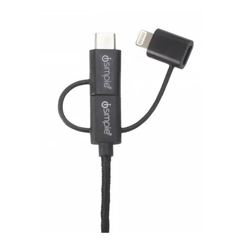 3 In 1 Charge / Sync Cable - Black