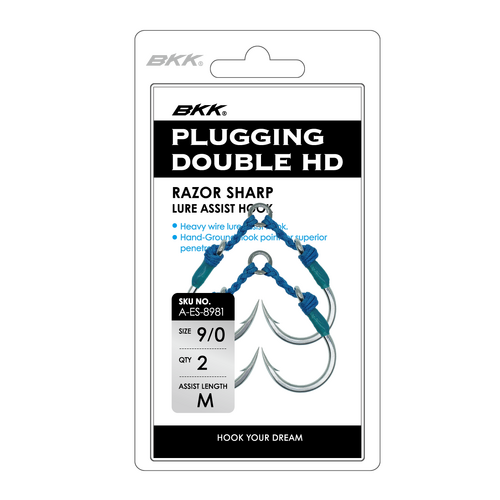 BKK Plugging Double HD Hook - 9/0-M - 1 Twin Assist Per Pack