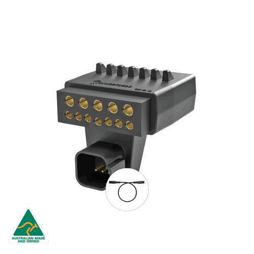 Elecbrakes Plug & Play Adaptor - Flat 12pin Car Plug to Flat 12pin Trailer Socket