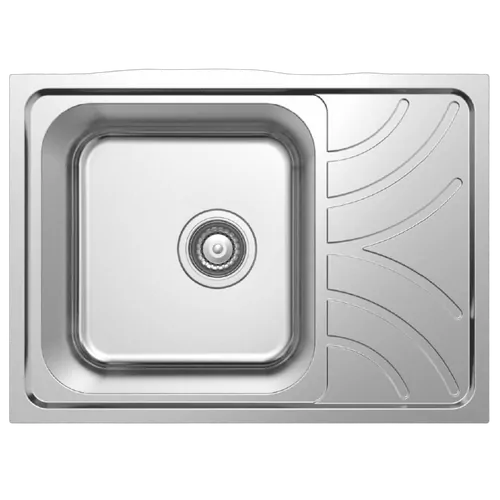 NCE One Piece Square Sink w/ Off-Centre Drain 605mm