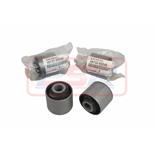 Performance Suspension Racing Genuine Rubber Rear Lower Trailing Arm Bush Set 48702-60040 to suit Toyota Landcruiser