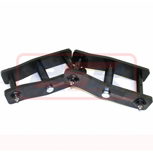 Performance Suspension Racing Extended Shackles 2" Lift to suit Toyota Hilux IFS / PK-J BT50 Torsion bar models ONLY