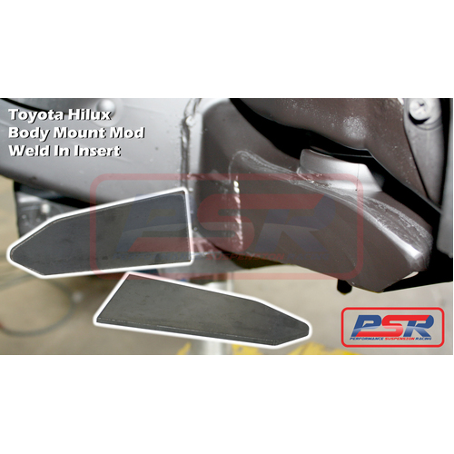 Performance Suspension Racing Body Mount Mod Weld In Insert to suit Toyota Hilux N70 05-15