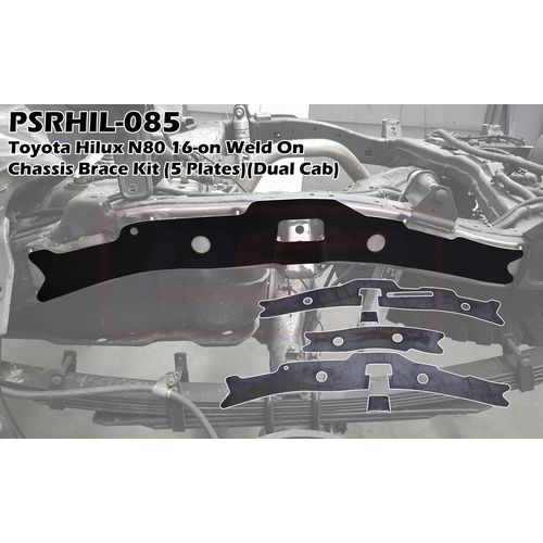 Performance Suspension Racing Weld On Chassis Brace Kit (5 Plates)(Dual Cab) to suit Toyota Hilux N80 16-on