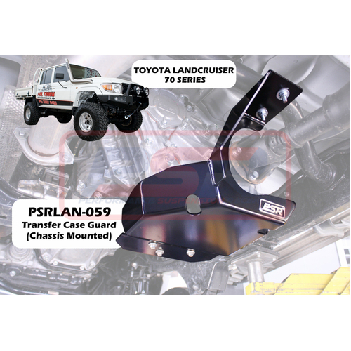 Performance Suspension Racing Transfer Case Guard (Chassis Mounted)(Single Rear Fuel Tank Only) to suit Toyota LandCruiser 70 Series