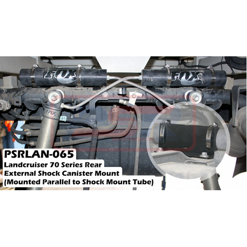 Performance Suspension Racing Rear External Shock Reservoir Mount (Mounted Parallel to Shock Mount Tube) to suit Toyota Landcruiser 70 Series