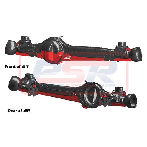 Performance Suspension Racing Front Diff Brace and Center Guard Set (Complete weld on system) to suit Toyota Landcruiser 80/105 Series