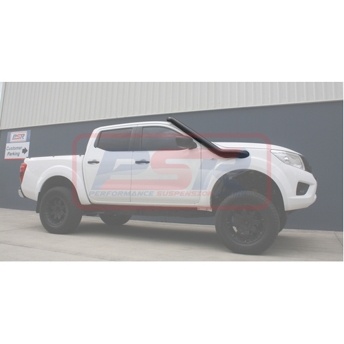 Performance Suspension Racing Nissan Navara NP300 4" Stainless Snorkel and Airbox (Powdercoated Finish) with Black Cap