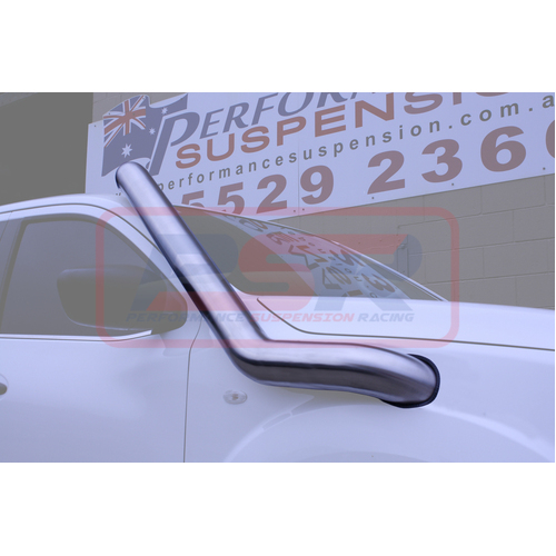 Performance Suspension Racing Nissan Navara NP300 4" Stainless Snorkel and Airbox (Satin Finish) with Black Cap