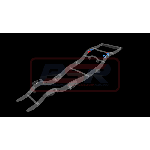 Performance Suspension Racing Nissan Patrol GQ-GU Chassis Bracing Rear Coil Tower System (Internal and external brace, weld on)