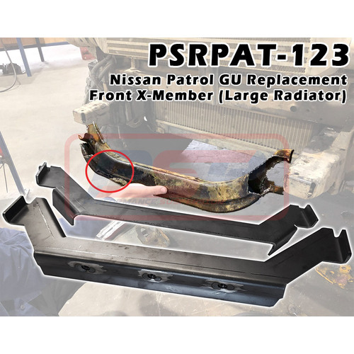 Performance Suspension Racing Nissan Patrol GU Replacement Front X-Member (Large Radiator)