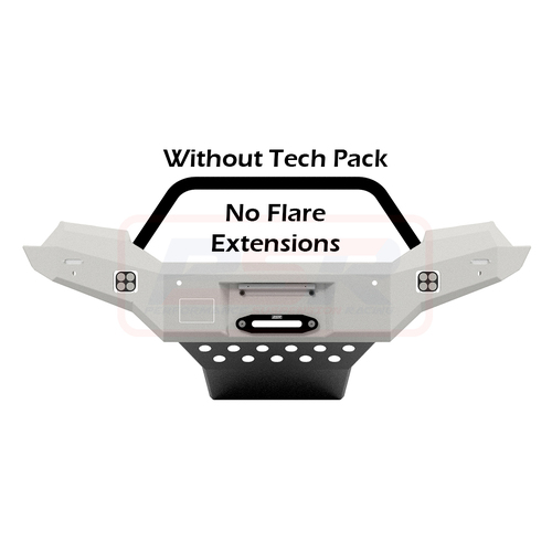 PSR Ambush Bar Ford Ranger PX MK2 8/15-7/18 Ambush Satin Black Single Hoop Bar, Pre-Runner Infill (No Body Lift), Slimline Black Fairlead, Factory Ext