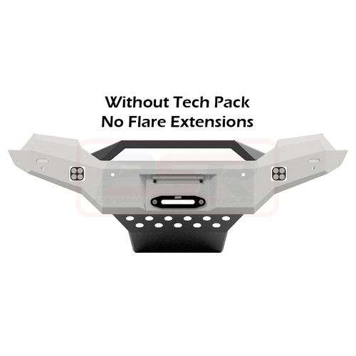 PSR Ambush Bar Ford Ranger PX MK3 8/18-ON Ambush Satin Black Sheet Metal Hoop Bar, Pre-Runner Infill (No Body Lift), Slimline Black Fairlead