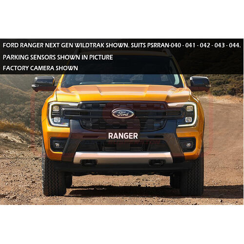 PSR Ambush Bar Ford Ranger Next Gen Ambush Satin Black Single Hoop Bar, Pre-Runner Infill (1" Body Lift), Standard Silver Fairlead, 6 Sensors, Camera,