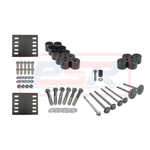 Performance Suspension Racing Ford Ranger Next Gen 2" Body Lift Kit (Dual/Extra Cab with Tub) - Without Rear Bar Lift