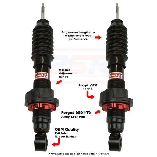 PSR TTG Shock Absorber Nissan Navara D40 / NP300 / Pathfinder R51 PSR TTG Front 2-3" Adjustable Shock Absorber - PAIR