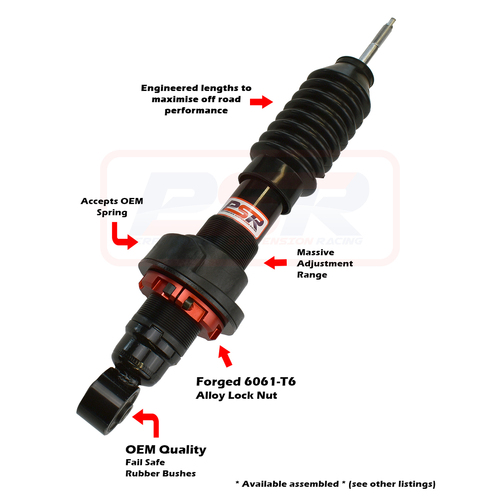 PSR TTG Shock Absorber Nissan Navara D40 / NP300 / Pathfinder R51 PSR TTG Front 2-3" Adjustable Shock Absorber
