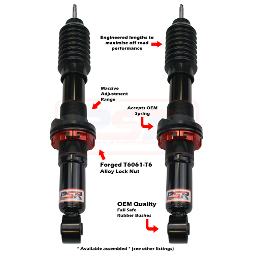PSR TTG Shock Absorber Holden RG Colorado / Isuzu D-MAX 1-2-3 / Mazda BT-50 TF 2021-On PSR TTG 2-4" Front Adjustable Shock Absorber - PAIR