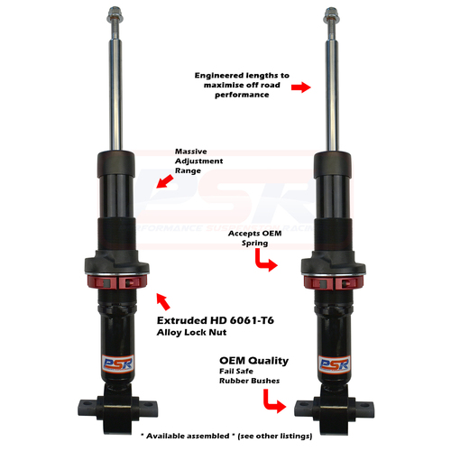 PSR TTG Shock Absorber Ford Ranger Next Gen / Volkswagen Amarok NF 2023-On PSR TTG Front 2-5" Adjustable Shock Absorber - PAIR