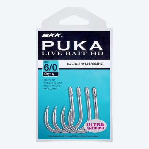 BKK Puka Livebait HD Hooks - 6/0 - 4 Per Pack