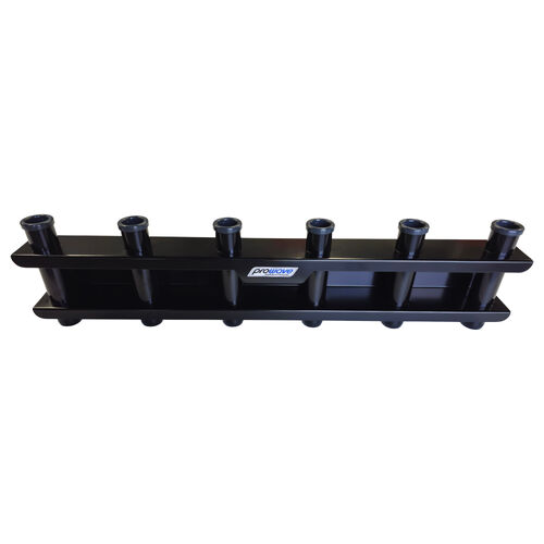 Prowave Boat Rod Rack - Side Mount - Alloy - Black - 6 Rods