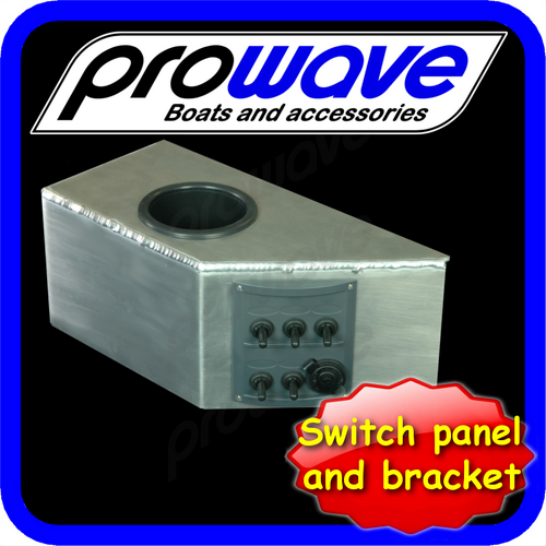 Prowave Boat Switch Panel - 5 Way With 12 Volt Socket And Alloy Bkt - Cup